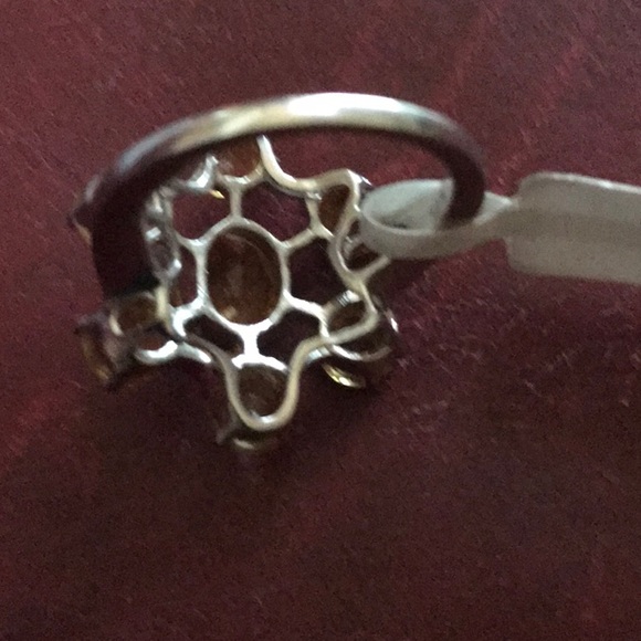New Citrine and Sterling Silver Ring Sz 6 - Picture 2 of 4
